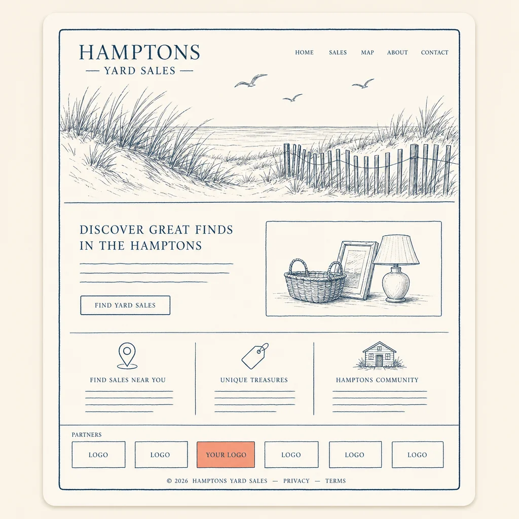 Illustration of the site footer with a partner logo lockup